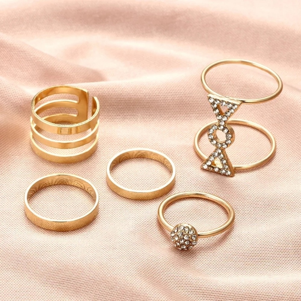 NEW 5 PC SET BOHEMIAN MIDI RING SET - Picture 5 of 6